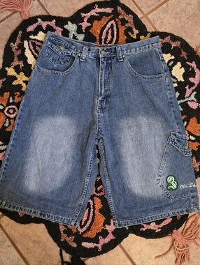 🔥🔥Y2K Old SKOOL Cargo Shorts🔥🔥Size 34 Baggy Skater Grunge Hip Hop Streetwear